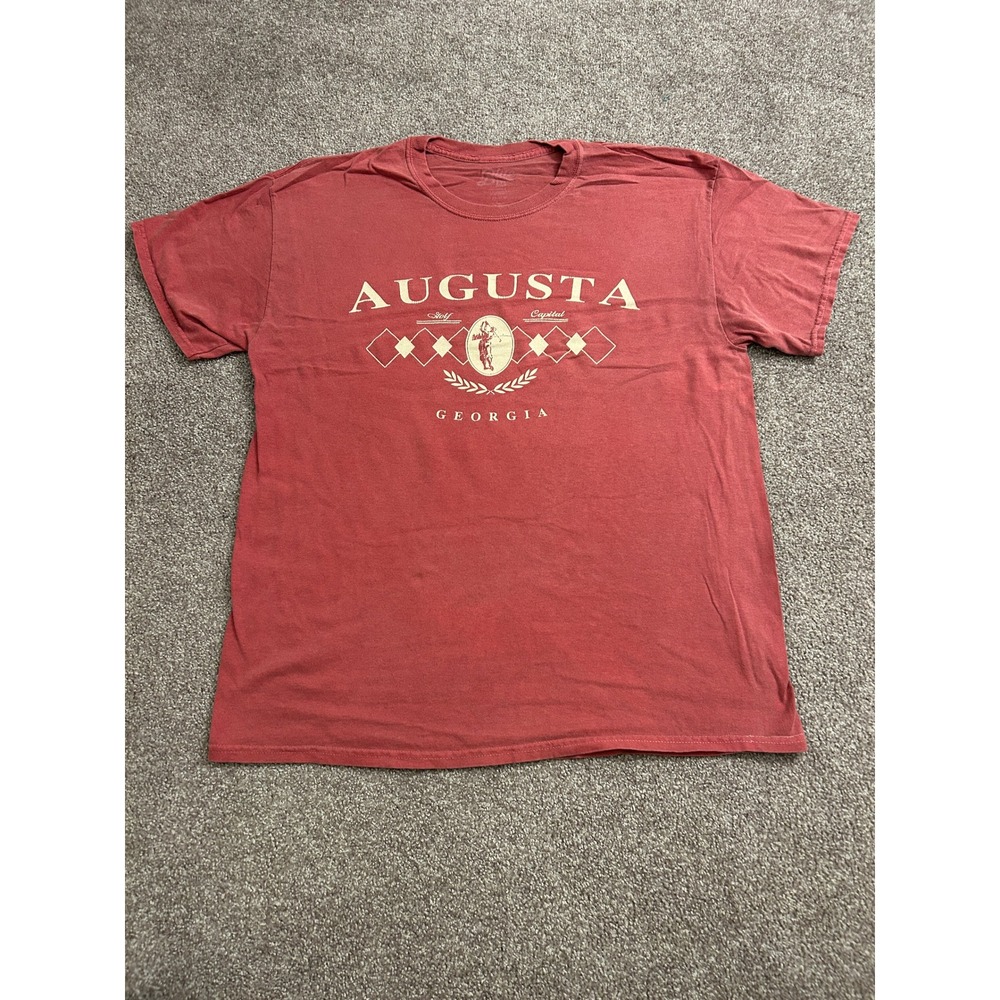 Blue 84 Augusta Georgia Golf T-Shirt Mens Large Red Excellent Short Sleeve Tee